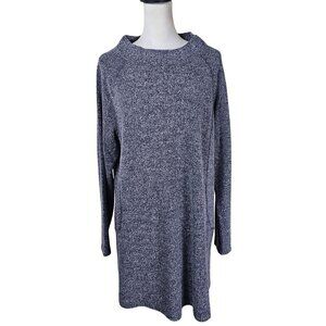 T By Talbots Long Sleeve Knit Tunic Sweater Sz 1X Textured Rayon Stretch Casual